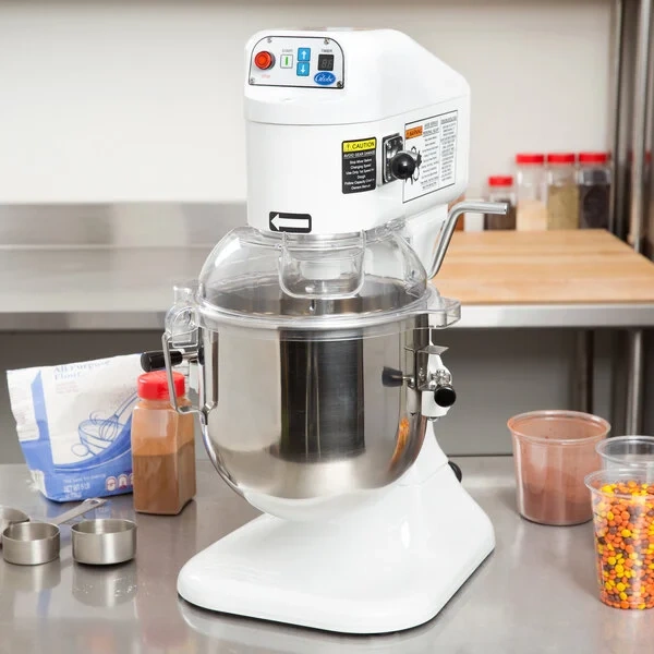 Globe SP08 8 Qt. Bowl Lift Countertop Mixer with Guard & Standard Accessories - 120V, 1/4 hp