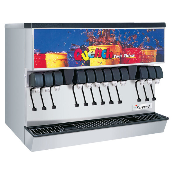 Servend 2705668 MDH-302 12 Valve Sanitary Lever Countertop Ice/Beverage Dispenser with 300 lb. Ice Storage