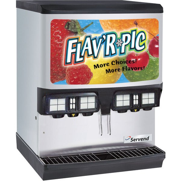 Servend 2705612 FRP-250 Flav'R Pic Ice / Beverage Dispenser with 8 Flavor Shots