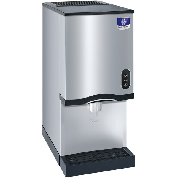 Manitowoc CNF0202AL 16 1/4" Air Cooled Countertop Nugget Ice Maker / Water Dispenser - 20 lb. Bin with Lever Dispensing - 115V