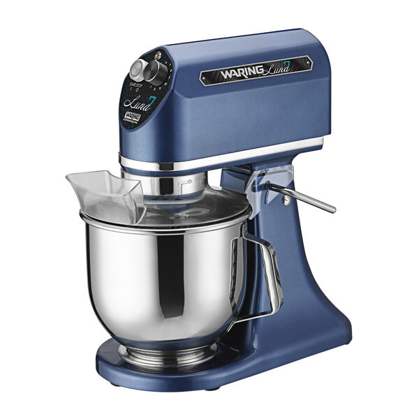 Waring Luna WSM7L 7 Qt. Tilt Head Countertop Mixer with Guard & Standard Accessories - 120V, 1/2 hp