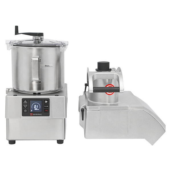 Sammic CK-38V Variable-Speed Combination Food Processor with 8.5 Qt. Stainless Steel Bowl, Continuous Feed - 3 hp