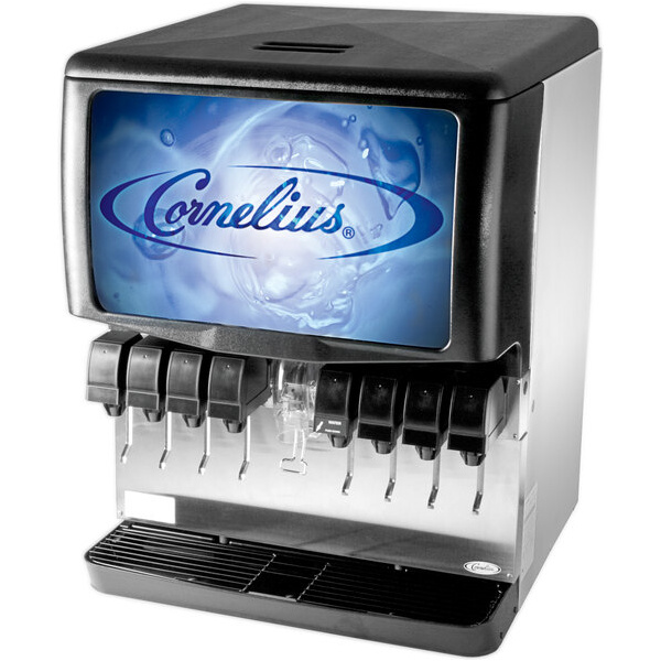 Cornelius 621052807 Enduro 250 Countertop Ice / Beverage Dispenser with 8 UFB-1 Sanitary Lever Valves