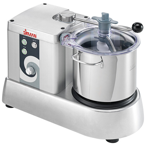 Sirman C-Tronic 40780628S 6 VT Variable-Speed 6 Qt. Stainless Steel Batch Bowl Food Processor - 4/5 hp