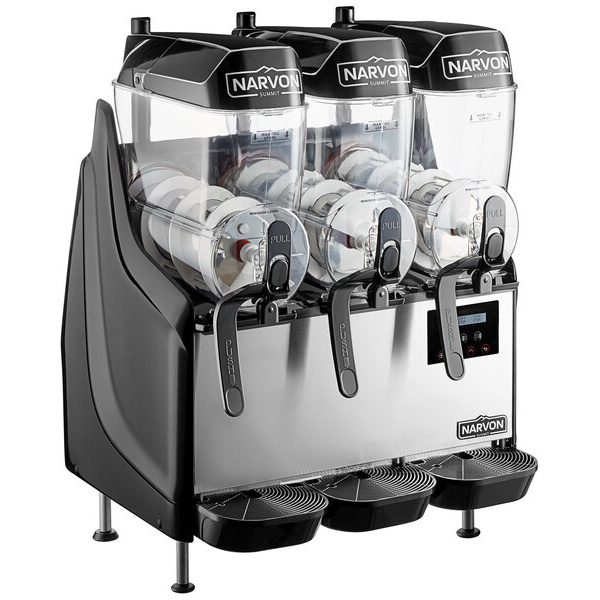Narvon Summit Triple 3.2 Gallon Granita / Slushy / Frozen Beverage Machine - 115V