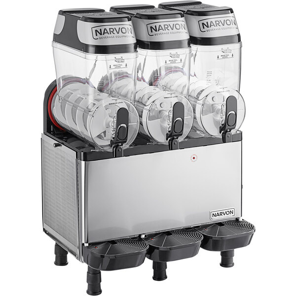 Narvon SM3 Triple 3 Gallon Pourover Granita / Slushy / Frozen Beverage Machine - 115V