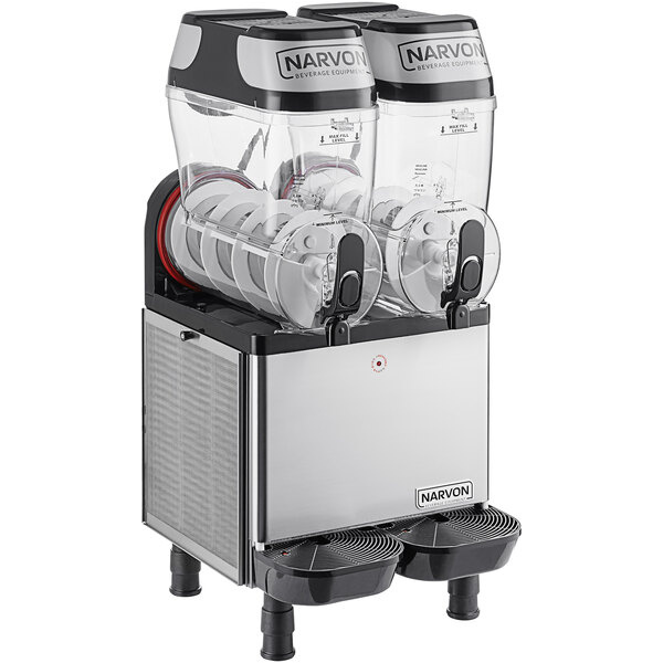Narvon SM2 Double 3 Gallon Pourover Granita / Slushy / Frozen Beverage Machine - 115V
