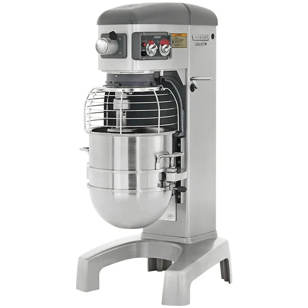 Hobart Legacy+ HL400-4 40 Qt. Planetary Floor Mixer with Guard & Standard Accessories - 240V, 1 1/2 hp