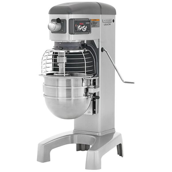 Hobart Legacy+ HL300-1 30 Qt. Planetary Floor Mixer with Guard & Standard Accessories - 240V, 3 Phase, 3/4 hp