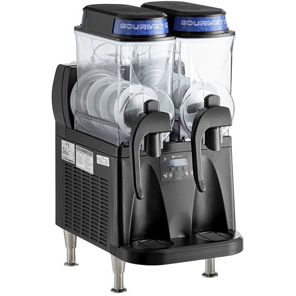 Bunn 58000.0013 Ultra NX Black Double 3 Gallon Autofill Slushy Machine - 120V