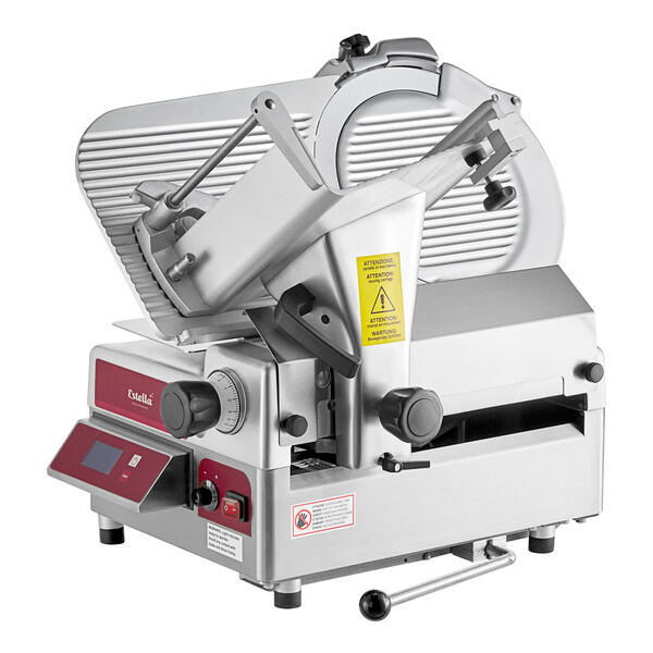 Estella SLAS13 13" Heavy-Duty Automatic Meat Slicer with Manual Use Option and Scale - 3/4 hp