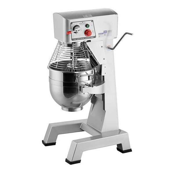 Main Street Equipment CMIX30 30 Qt. Planetary Floor Mixer with Guard & Standard Accessories - 120V, 2 hp