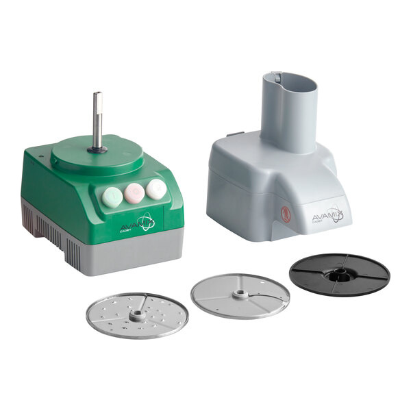 AvaMix Cadet CACFP2D Continuous Feed Food Processor with 2 Discs - 3/4 hp