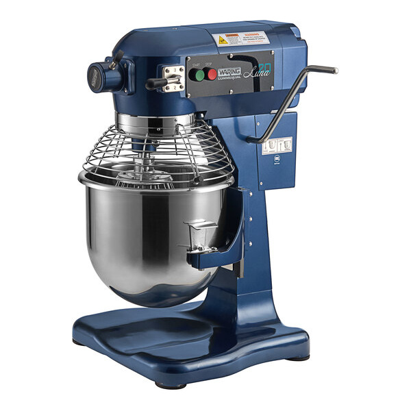 Waring Luna WSM20L 20 Qt. Planetary Stand Mixer with Guard & Standard Accessories - 120V, 1 hp