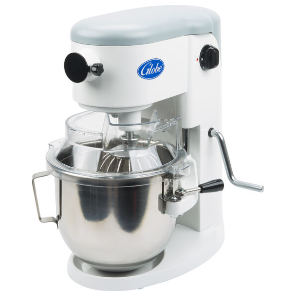 Globe SP05 5 Qt. Bowl Lift Countertop Mixer with Guard & Standard Accessories - 120V, 1/5 hp