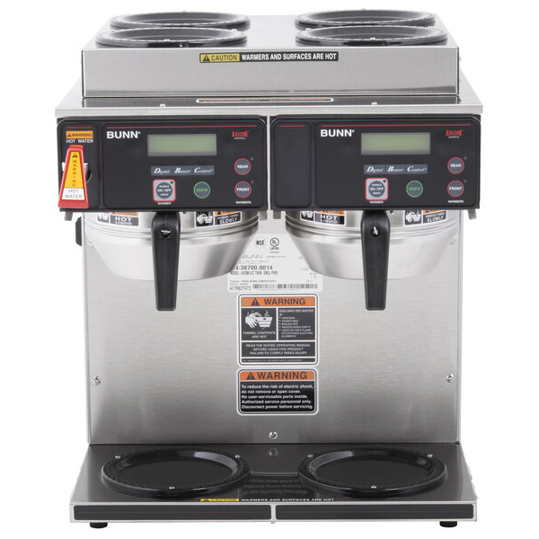 Bunn 38700.0014 Axiom 4/2 Twin 12 Cup Automatic Coffee Brewer with 4 Upper and 2 Lower Warmers