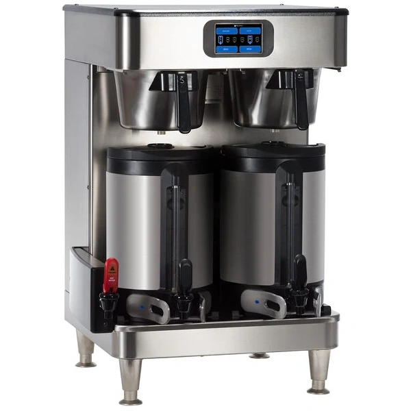 Bunn 53600.0100 ICB Twin SH Platinum Edition Infusion Series Black / Silver Twin Automatic Coffee Brewer with Wireless Server Monitoring