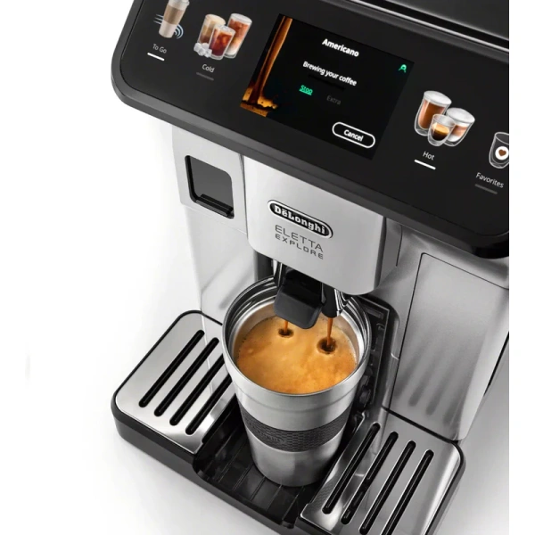DeLonghi Eletta Explore Super Automatic Espresso Machine with Cold Brew ECAM45086S - Image 2