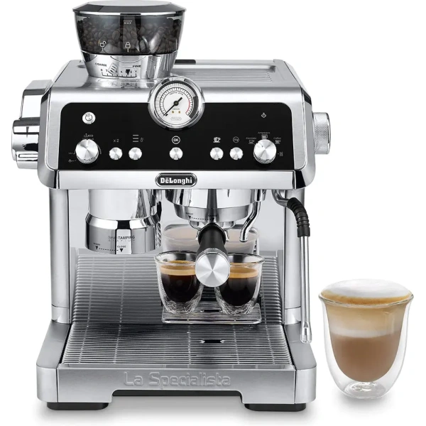 DeLonghi La Specialista Prestigio Semi-Automatic Espresso Machine EC9355M (Silver)