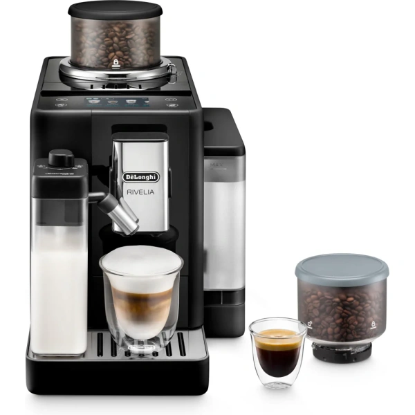 DeLonghi Rivelia Super Automatic Espresso Machine EXAM44055B (Onyx Black)