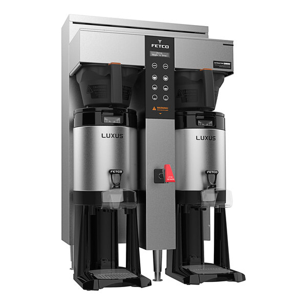 Fetco CBS-1242 Plus Series Twin Automatic Digital Coffee Brewer With Metal Brew Basket - 208/240V, 4600W