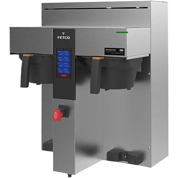 Fetco CBS-2232 NG Series Twin Automatic Digital Coffee Brewer with Metal Brew Basket - 208/240V, 3500-4600W