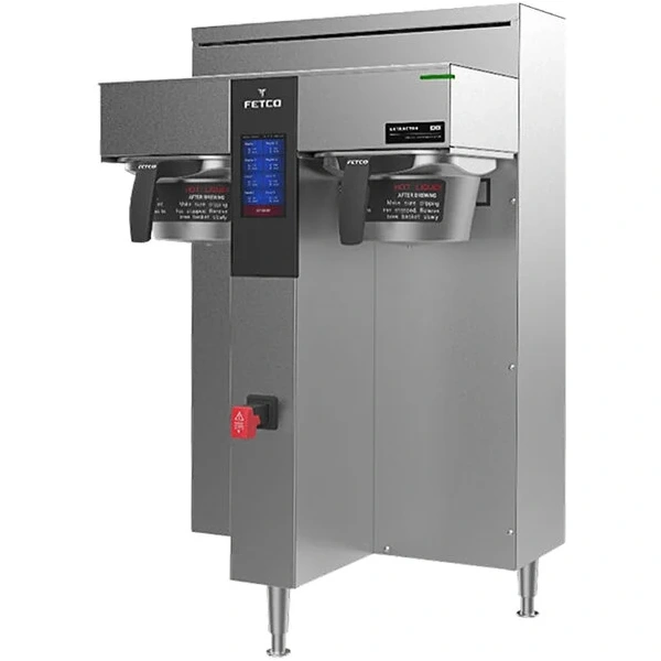 Fetco CBS-2242 NG Series Twin Automatic Digital Coffee Brewer with Metal Brew Basket