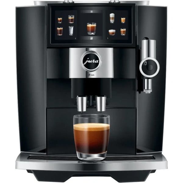 Jura J8 Twin Super Automatic Espresso Machine 15658 Diamond Black