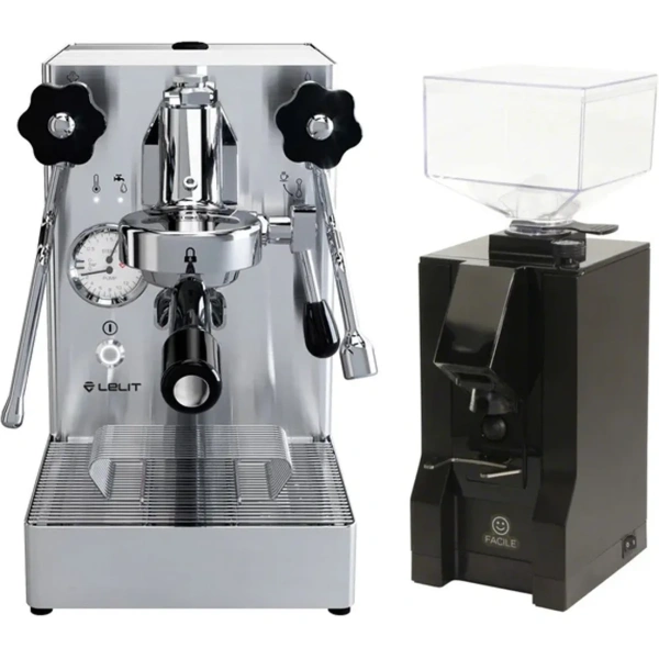 Lelit Mara X Heat-Exchange E61 Espresso Machine with PID PL62X and Eureka Mignon Facile (Black) Grinder Value
