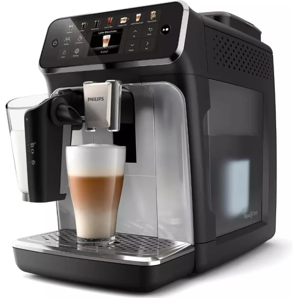 Philips 4400 LatteGo Super Automatic Espresso, Cappuccino, & Latte Macchiato Machine with SilentBrew EP4447/90 - Image 2