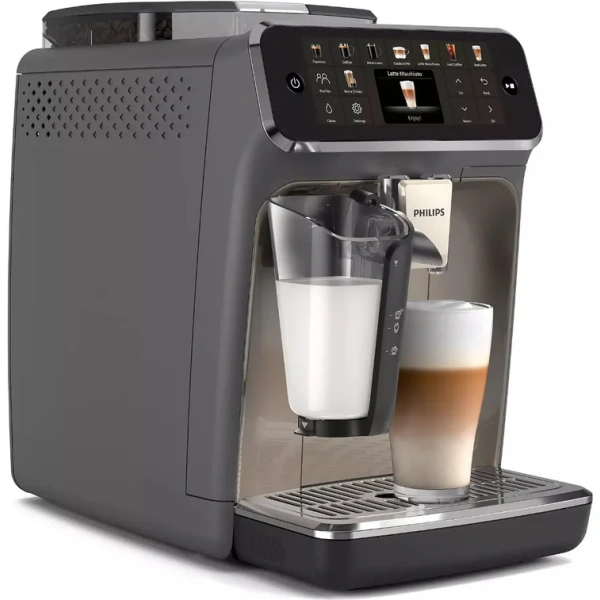 Philips 5500 LatteGo Super Automatic Espresso, Cappuccino, & Latte Machine with SilentBrew EP5544/90 (Grey) - Image 3