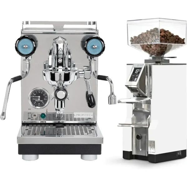 Profitec Pro 400 Espresso Machine & Eureka Mignon Libra Grinder (White)