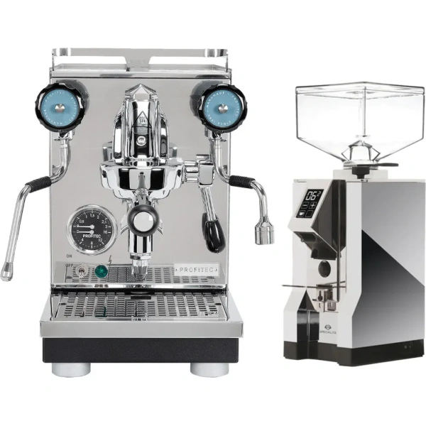 Profitec Pro 400 Espresso Machine & Eureka Mignon Specialita Grinder (Chrome)