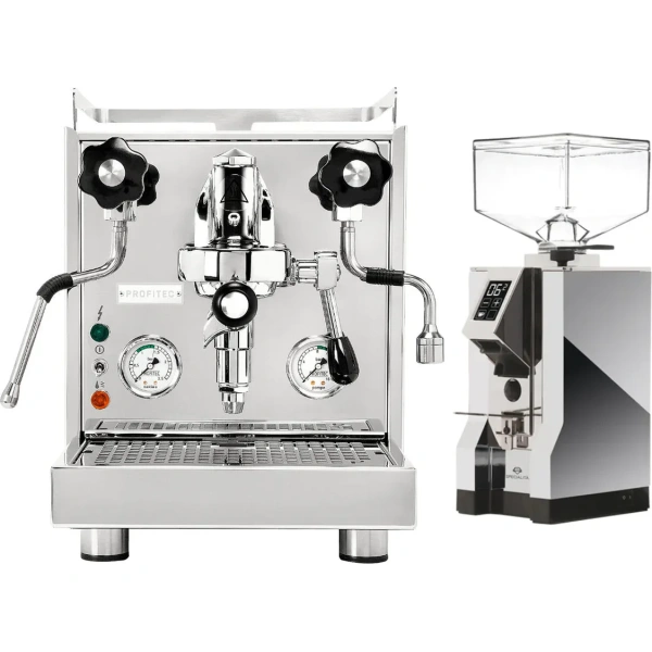 Profitec Pro 500 Espresso Machine & Eureka Mignon Specialita Grinder (Chrome)