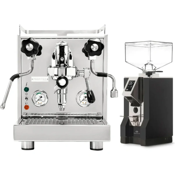 Profitec Pro 500 Espresso Machine & Eureka Mignon Specialita Grinder (Matte Black)