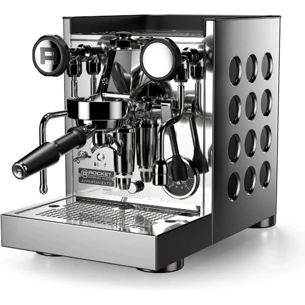 Rocket Appartamento TCA Espresso Machine RE502A3B12 (Stainless Steel - Black)