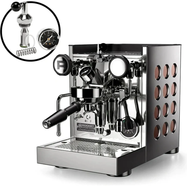 Rocket Appartamento TCA Espresso Machine with Flow Control RE502A3C12 (Copper)