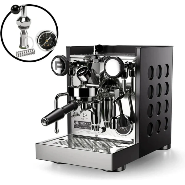 Rocket Appartamento TCA Espresso Machine with Flow Control RE502B3B12 (Black - Black)